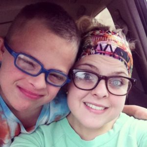 Junior Laurel Nitzel is posting a picture with Jonny, her brother with Down syndrome, every day during October, Down syndrome awareness month.  Facebook