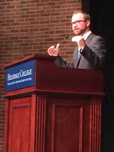 Director of the Philos Project Robert Nicholson spoke on Zionism for the Gershon Lectures Sept. 29 in Phillips Auditorium. Don Westblade | Courtesy 
