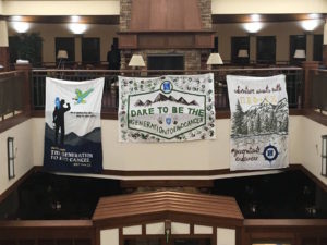 Derby Day posters from sororities on campus hung in Grewcock Student Union. Facebook.