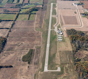 An aerial view of the taxiway. Courtesy | City of Hillsdale