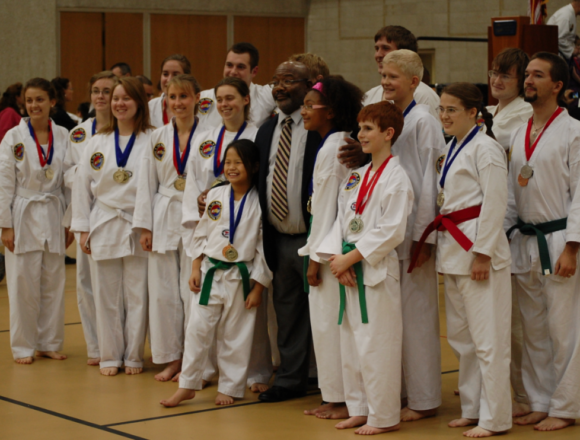Sparring for a black belt