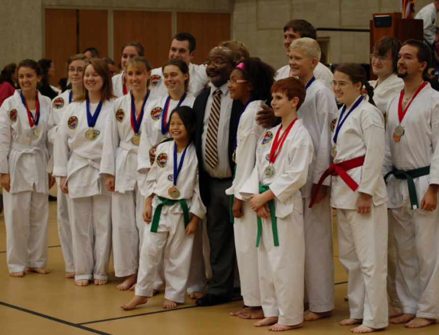 Sparring for a black belt