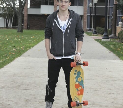 Skateboarding on Campus