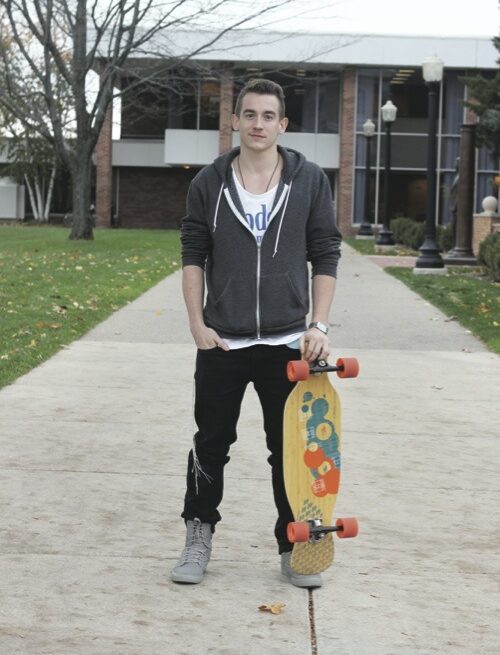 Skateboarding on Campus