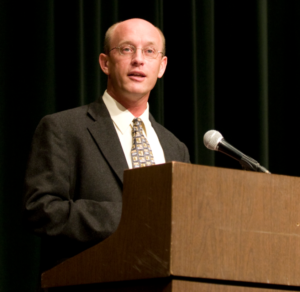 Michael Ward speaks during a 2005 CCA on “C.S. Lewis, J.R.R. Tolkien, and the Inklings.”  (Courtesy of External Affairs) 