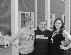 Pi Beta Phi house mom Beckie Miller  with sophomore Claire Hughes and senior Leah Bernhardson. (Breana Noble/Collegian)