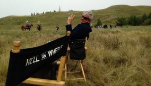 Short story writer, journalist, and screenwriter Mark Richard on the set of his AMC show “Hell on Wheels.” Richard will visit Hillsdale College next week for two public readings, sponsored by the Visiting Writers Series of the department of English Mark Richard | Courtesy