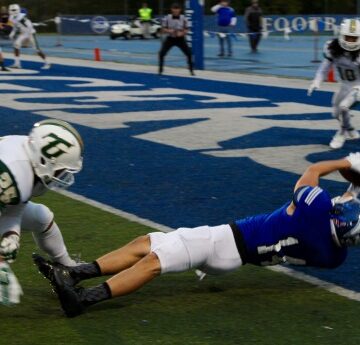 Timmy Mills scores in the Charger’s 38-24 homecoming victory over Tiffin