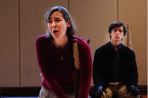 Sophomore Sarah Schutte practices her role for the upcoming Opera Workshop.