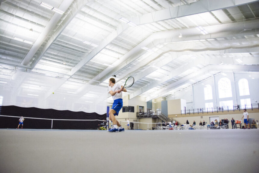 Men’s tennis sweeps first home match