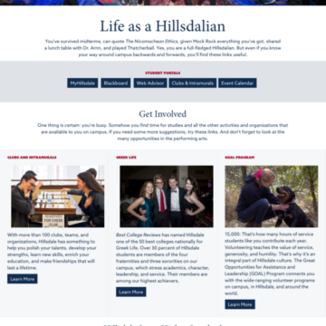 Students assist with website changes