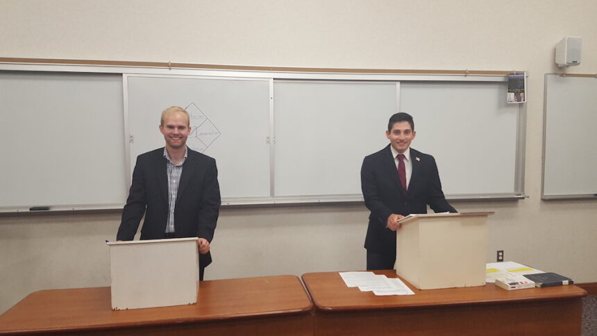 Libertarian vs. conservative students debate