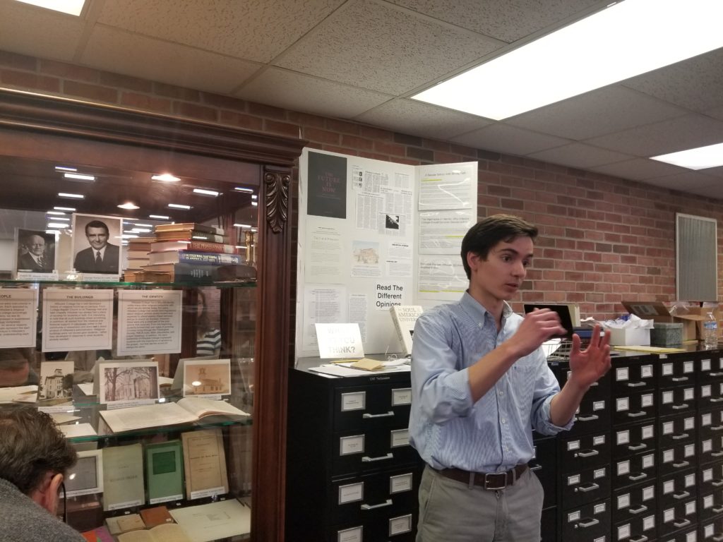 Senior’s display explores Hillsdale’s Christian heritage