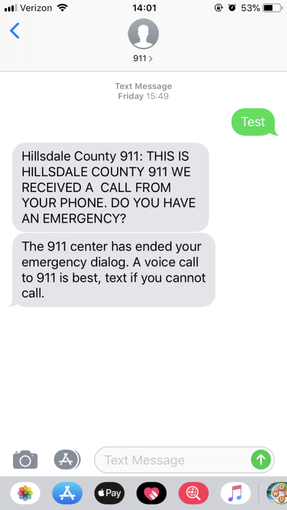 Emergency texting now available in Hillsdale County