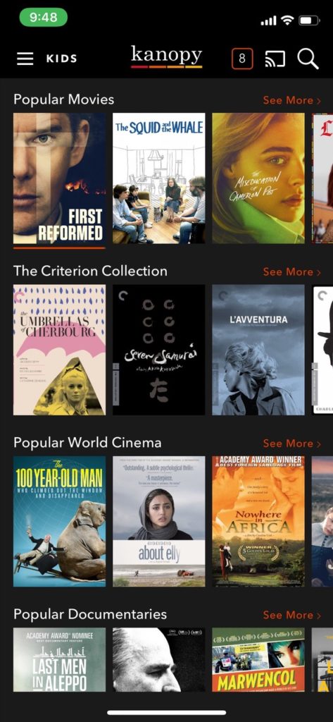 Library offers trial subscription to Kanopy film streaming service