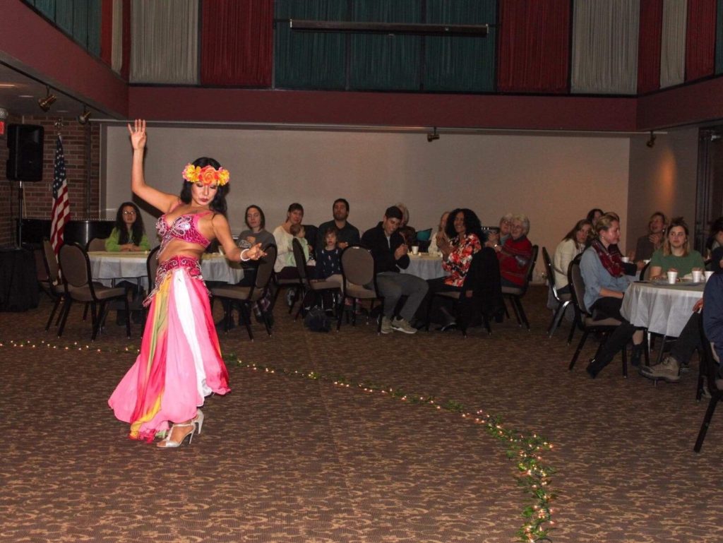 Students get a taste of belly-dancing, Arabic tea, and pastitsio at Mediterranean Feast