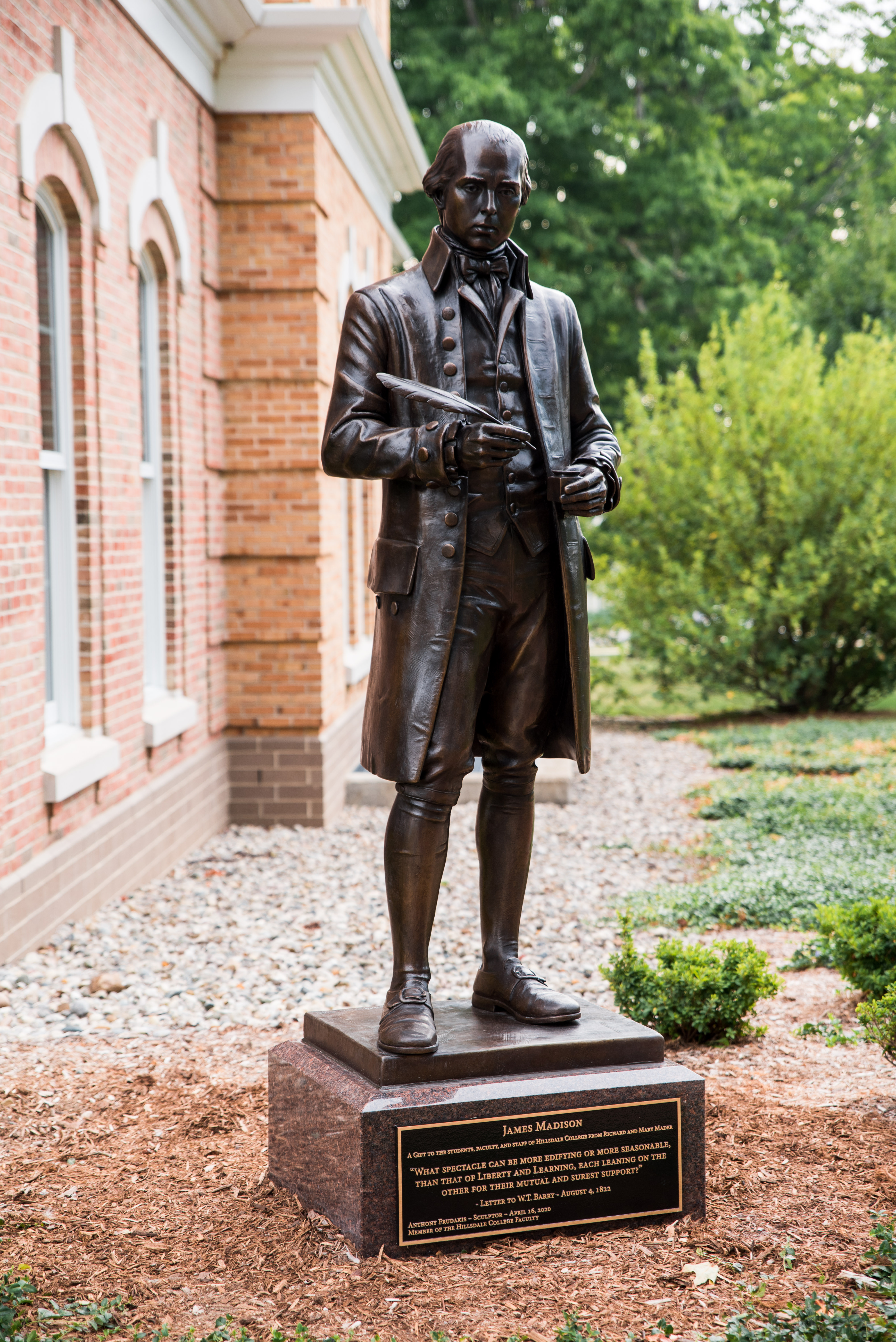 College holds dedication for James Madison statue