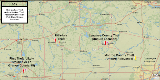 Midwest car thief hits Hillsdale