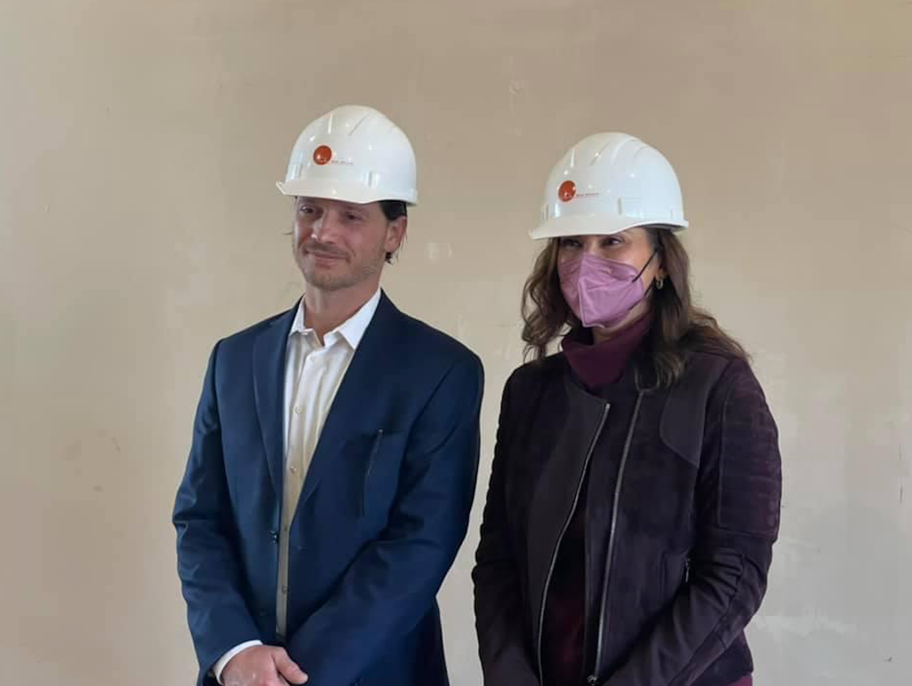 Mayor Stockford and Gov. Whitmer pose for a photo while touring the Keefer House Hotel. Courtesy | Facebook