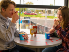James Lauve and Emily Griffith enjoy the new Dairy Queen. Grace Umland | Collegian