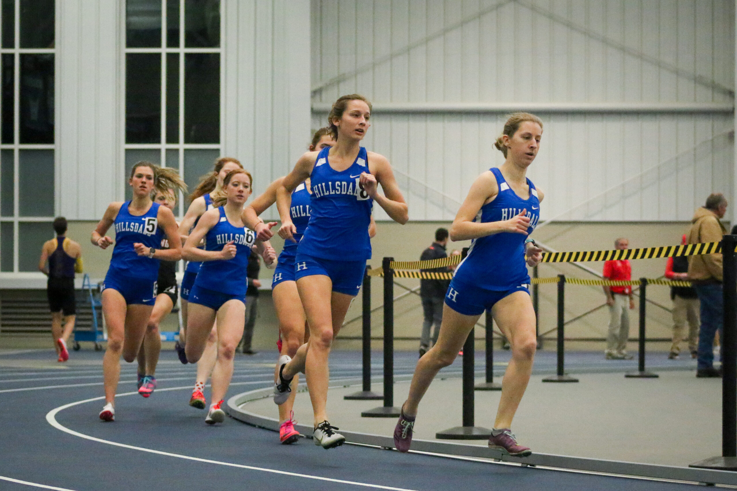 Led by freshmen, women’s track places first in tri-meet
