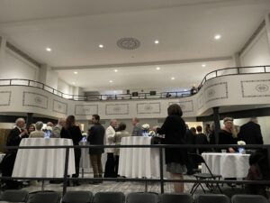 Attendees enjoy Dawn Theater's private grand opening. Collegian | Josh Newhook