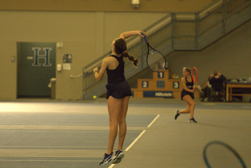 Women’s tennis triumphs 6-1 in first match of season