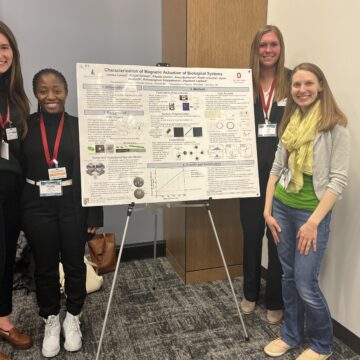 Three physics students earn honorable mention award at national research conference
