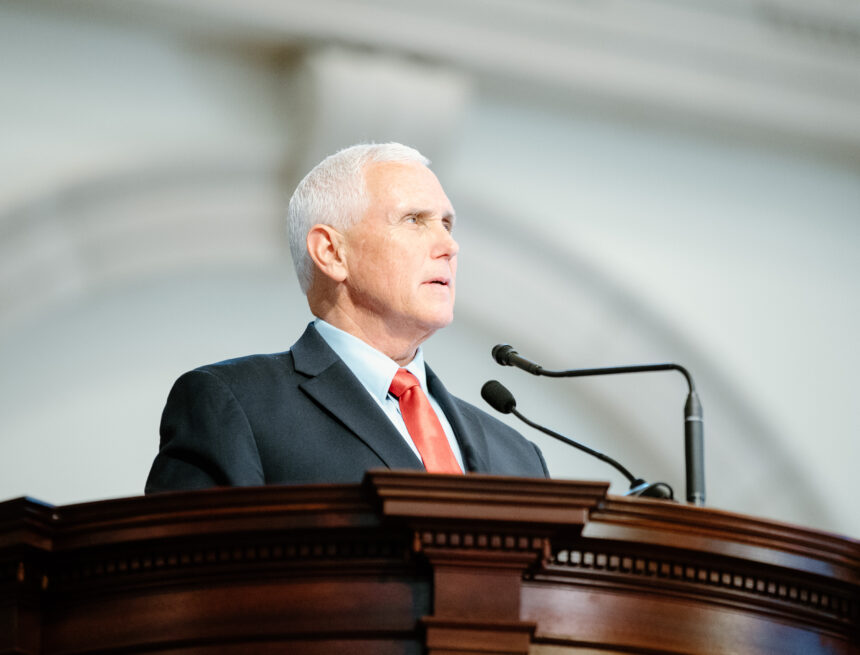 Pence visits campus, speaks on faith
