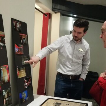 Historical Society visits Dawn Theater for restoration tour