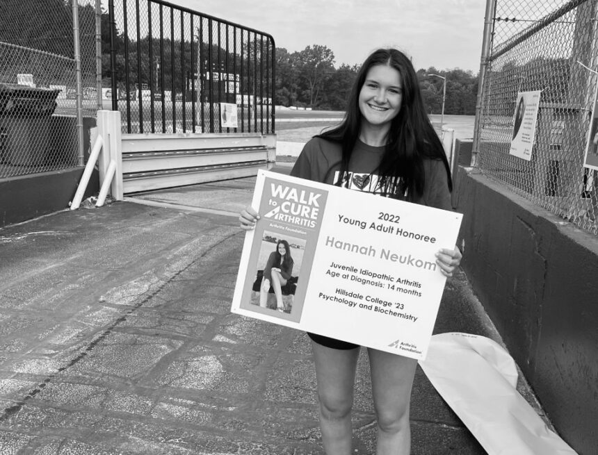 Hannah Neukom was granted an award at Walk the Cure Arthritis in 2022. Courtesy | Hannah Neukom