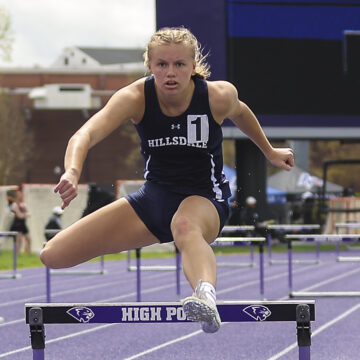 Hillsdale sets four meet records