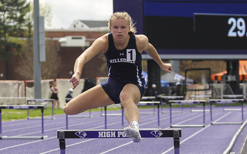 Hillsdale sets four meet records