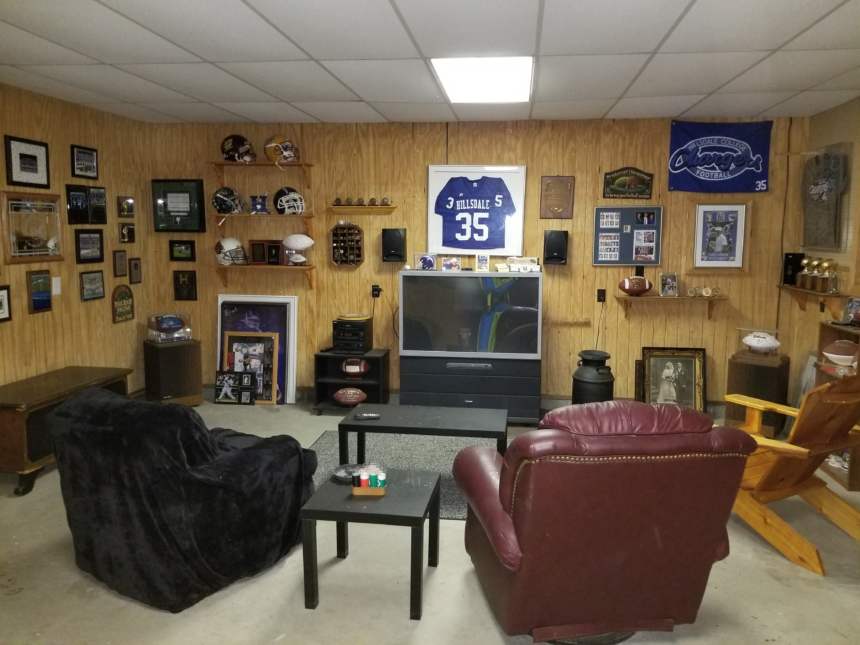 The Ottershrine: Coach makes his perfect man cave