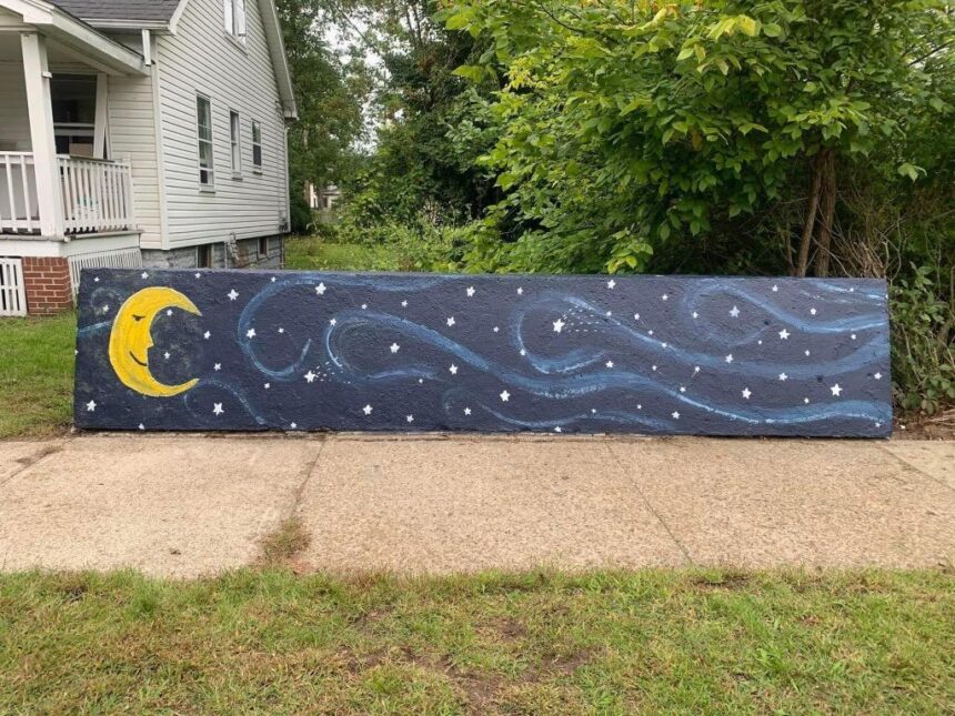 moon-mural Mother of the mayor paints murals