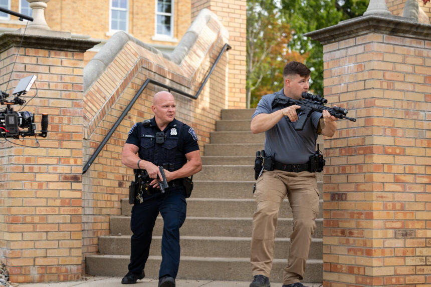 Security office films new training video