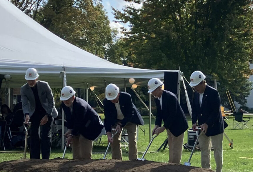 College breaks ground on new Phi Sig Pavilion