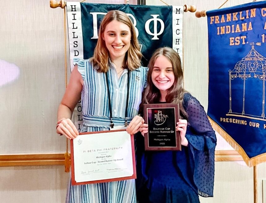Hillsdale Pi Beta Phi wins third-best chapter in country