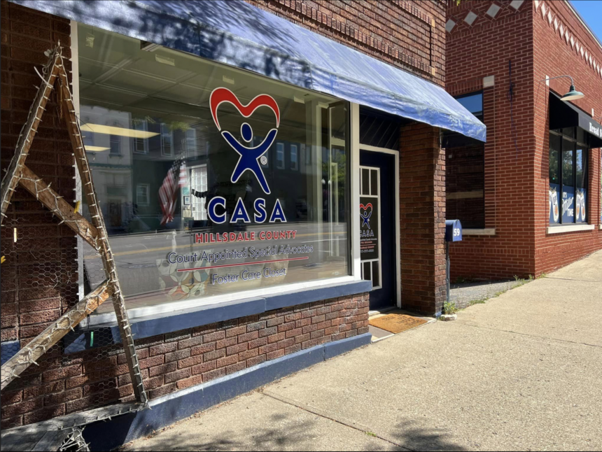 Foster care closet located at new CASA office