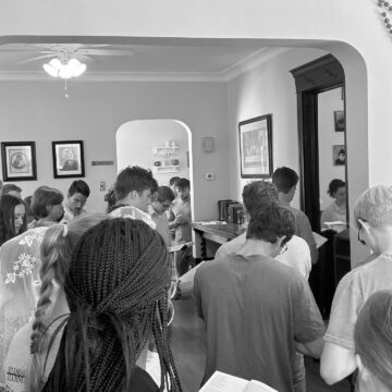 Hardly a space to kneel in prayer