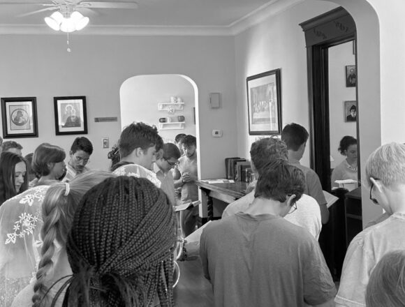 Hardly a space to kneel in prayer