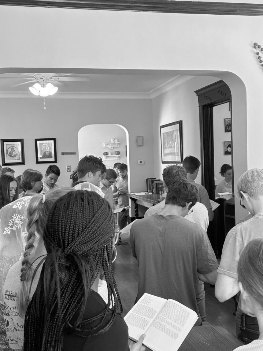 Hardly a space to kneel in prayer