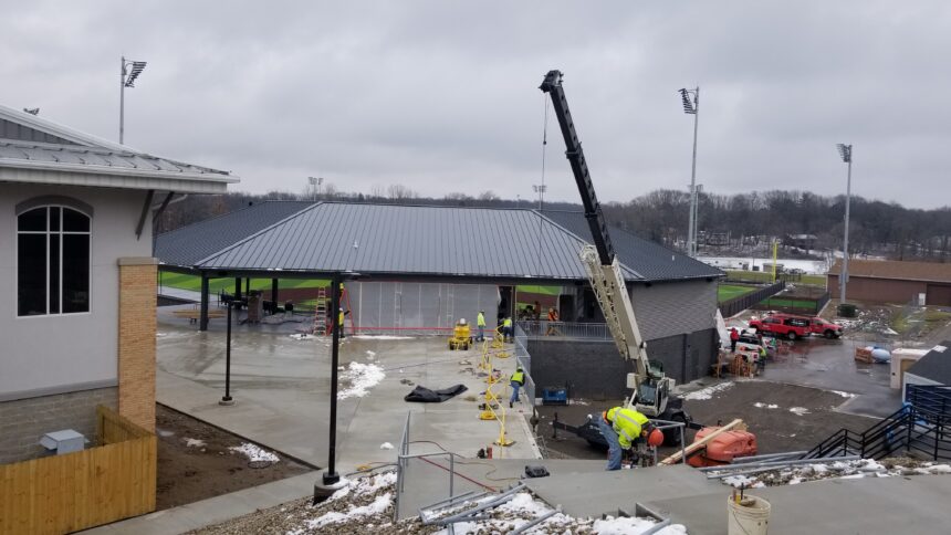 Stadium to open in time for baseball’s first home game