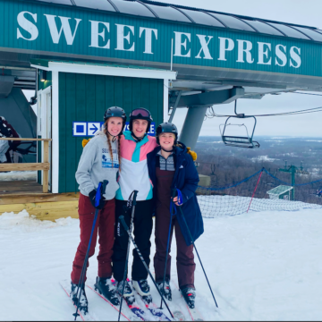 Students hit the slopes at Bittersweet Ski Resort