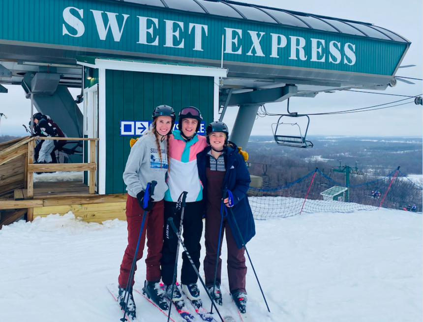 Students hit the slopes at Bittersweet Ski Resort