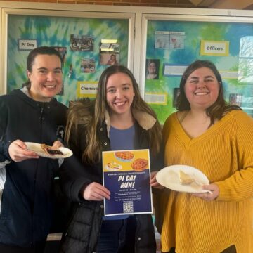 Students enjoy pie and running for Pi Day