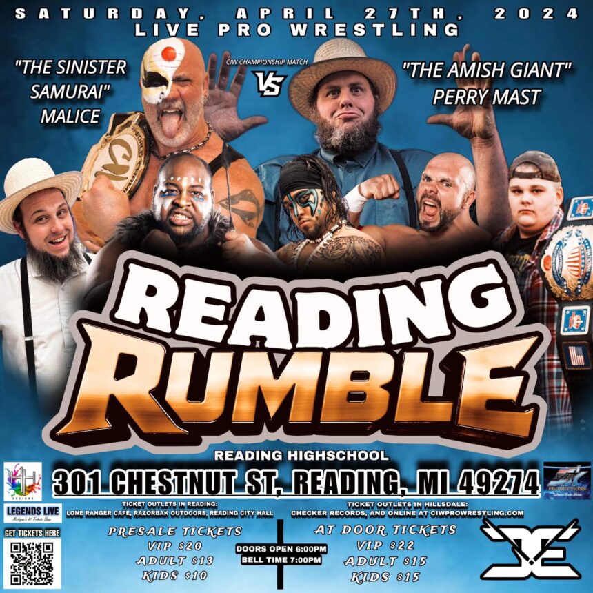 Reading to host wrestling event