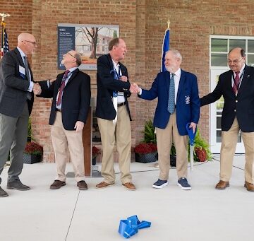 The boys are back: Phi Sigma Epsilon donates pavilion for student use on campus