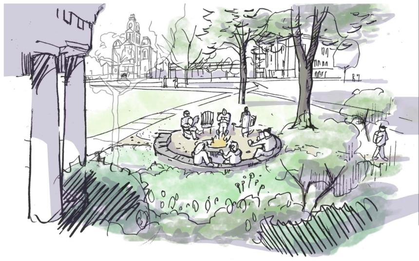 Senior class donates fire pit to foster community