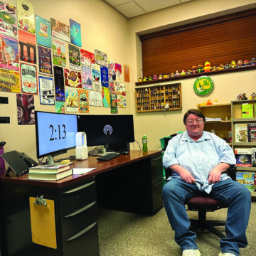From swords to sneakers: Profs show off their office decor